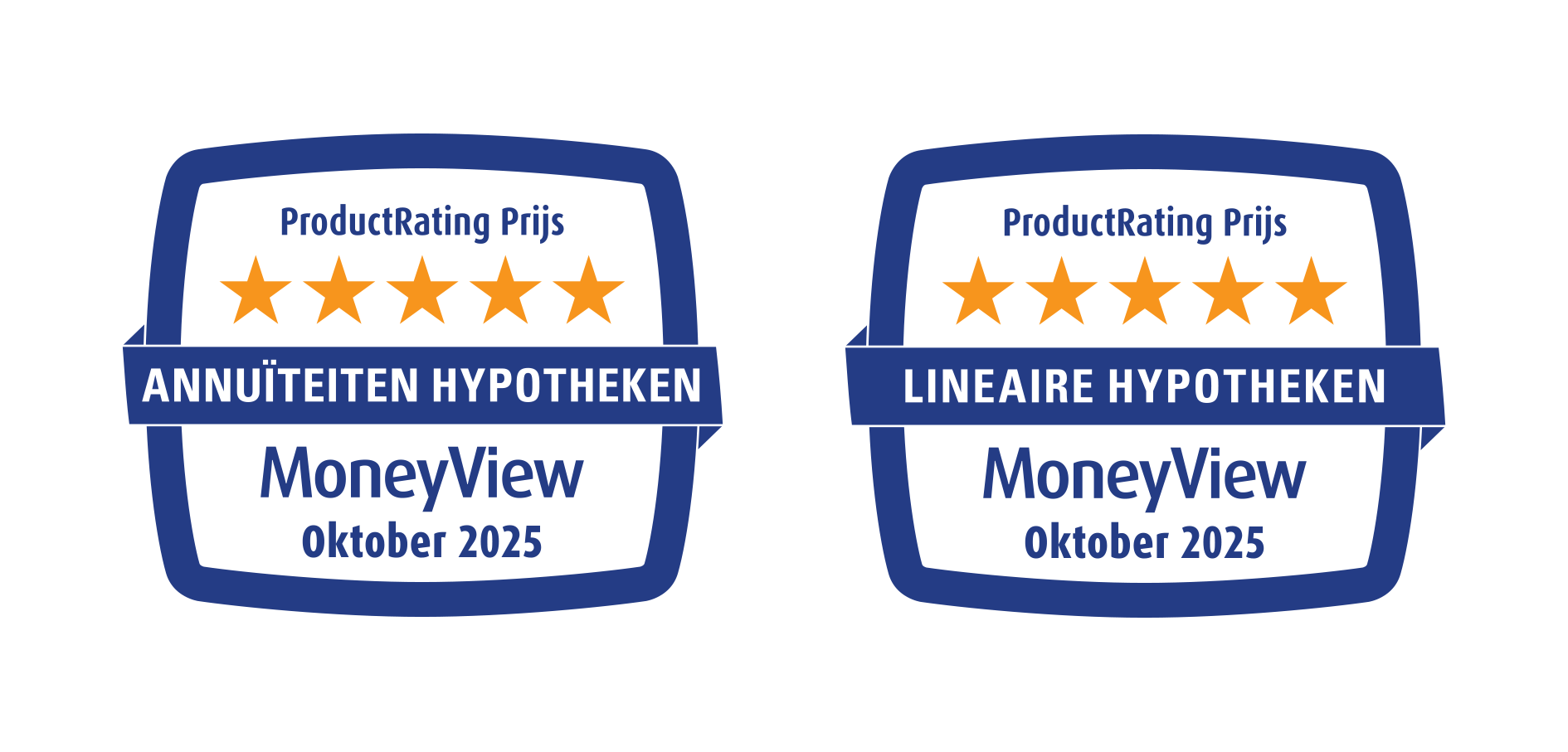 5-sterren MoneyView Argenta hypotheken linear en annuïtair